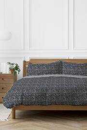 Copenhagen Home Black Arri Duvet Cover and Pillowcase Set - Image 1 of 2
