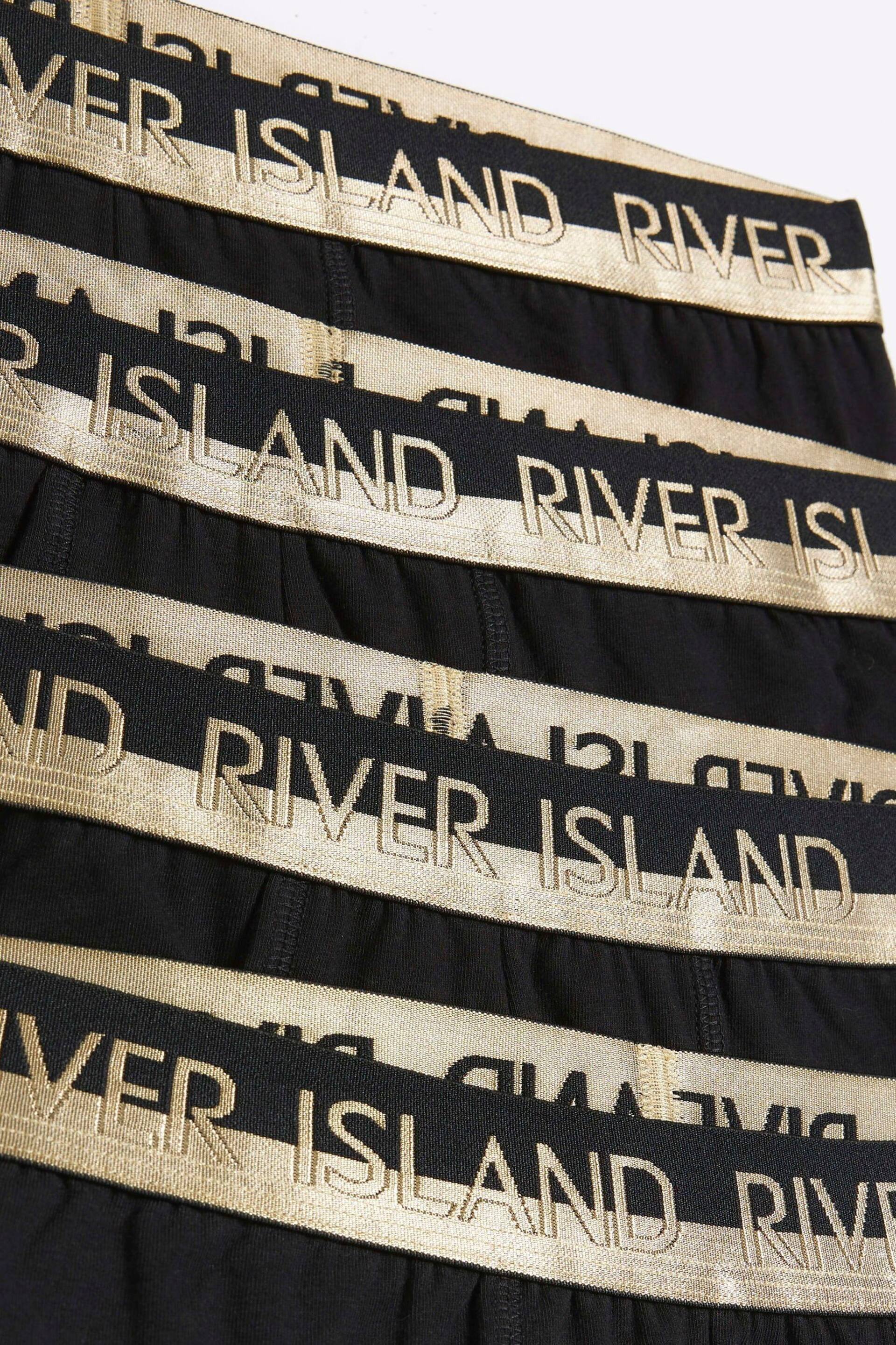 River Island Black Gold Trunks 4 Pack - Image 2 of 4
