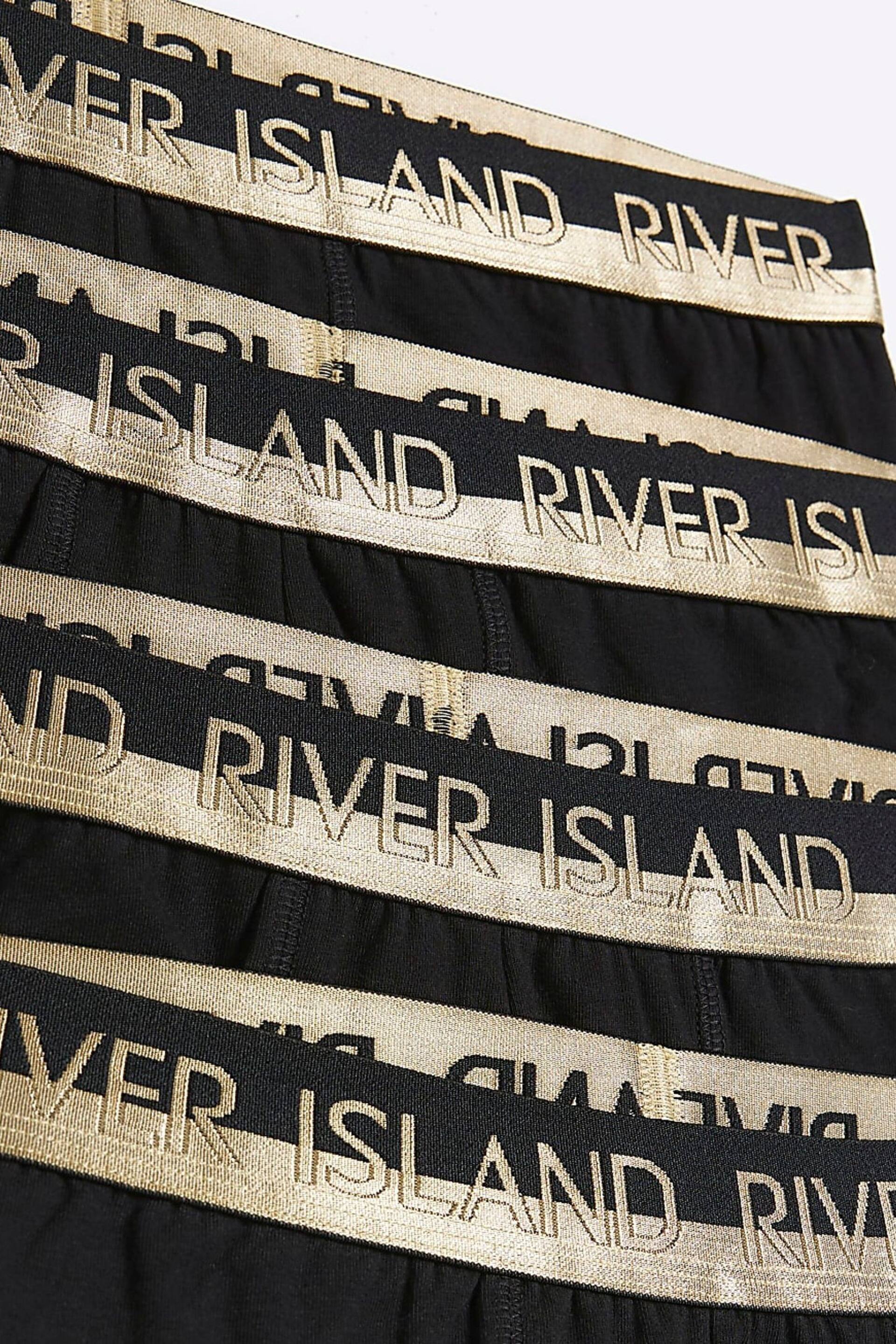 River Island Black Tonal Split Trunks 4 Pack - Image 2 of 4