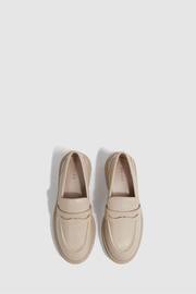 Reiss Ecru Adele Leather Chunky Cleated Loafers - Image 3 of 5