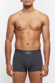 River Island Grey Stretch Cotton Trunks - Image 3 of 4
