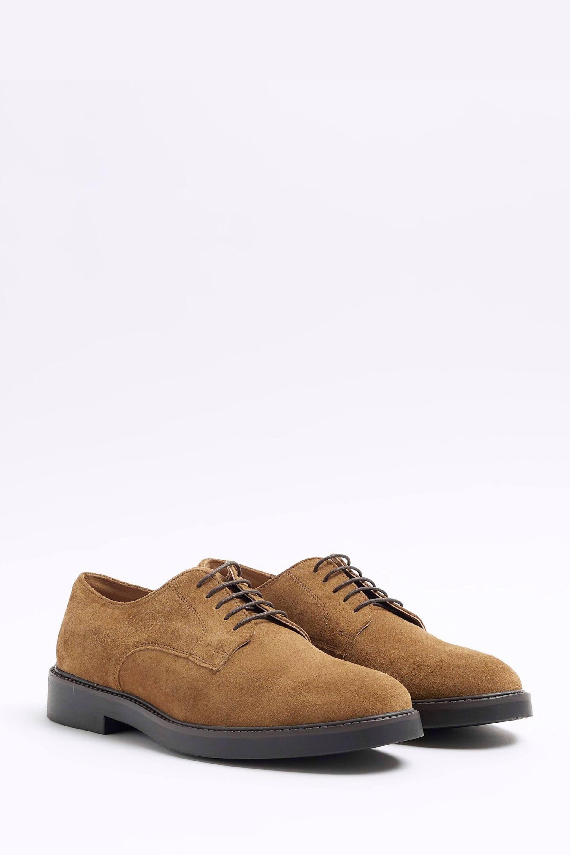 River Island Brown Suede Derby Shoes - Image 3 of 5