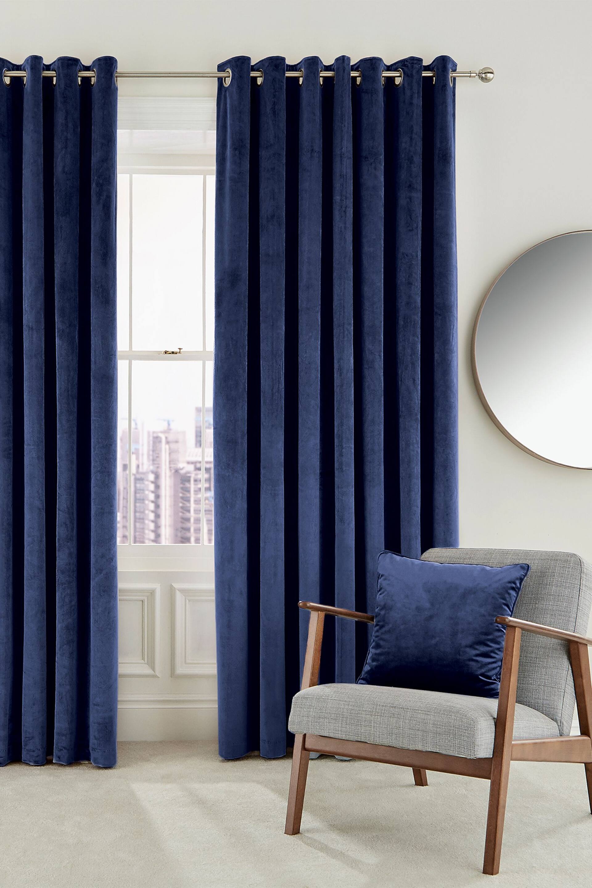 Helena Springfield Blue Escala Curtains - Image 2 of 3