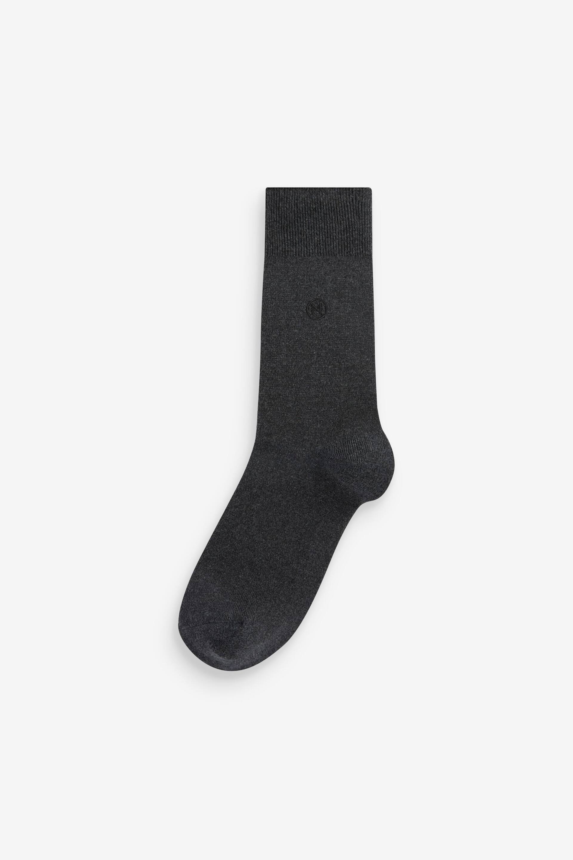 Neutrals 10 Pack Embroidered Lasting Fresh Socks - Image 12 of 14