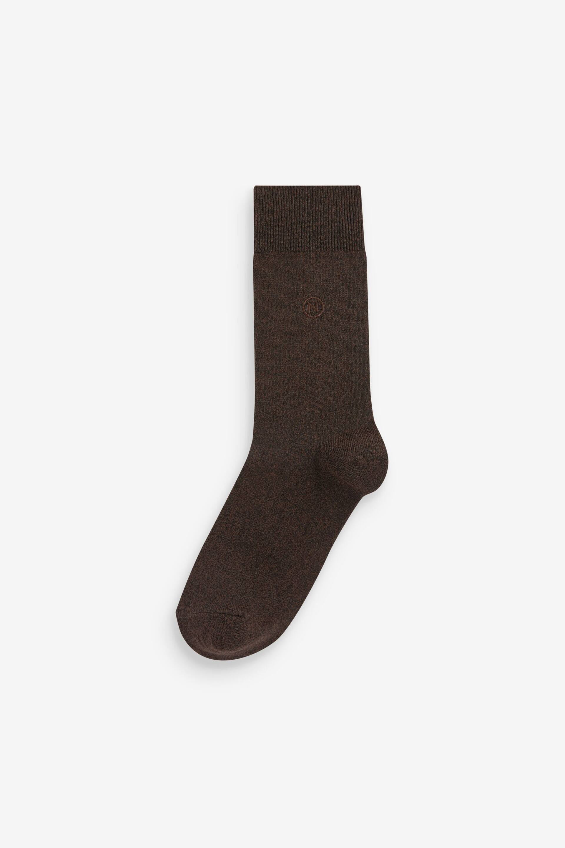 Neutrals 10 Pack Embroidered Lasting Fresh Socks - Image 3 of 14