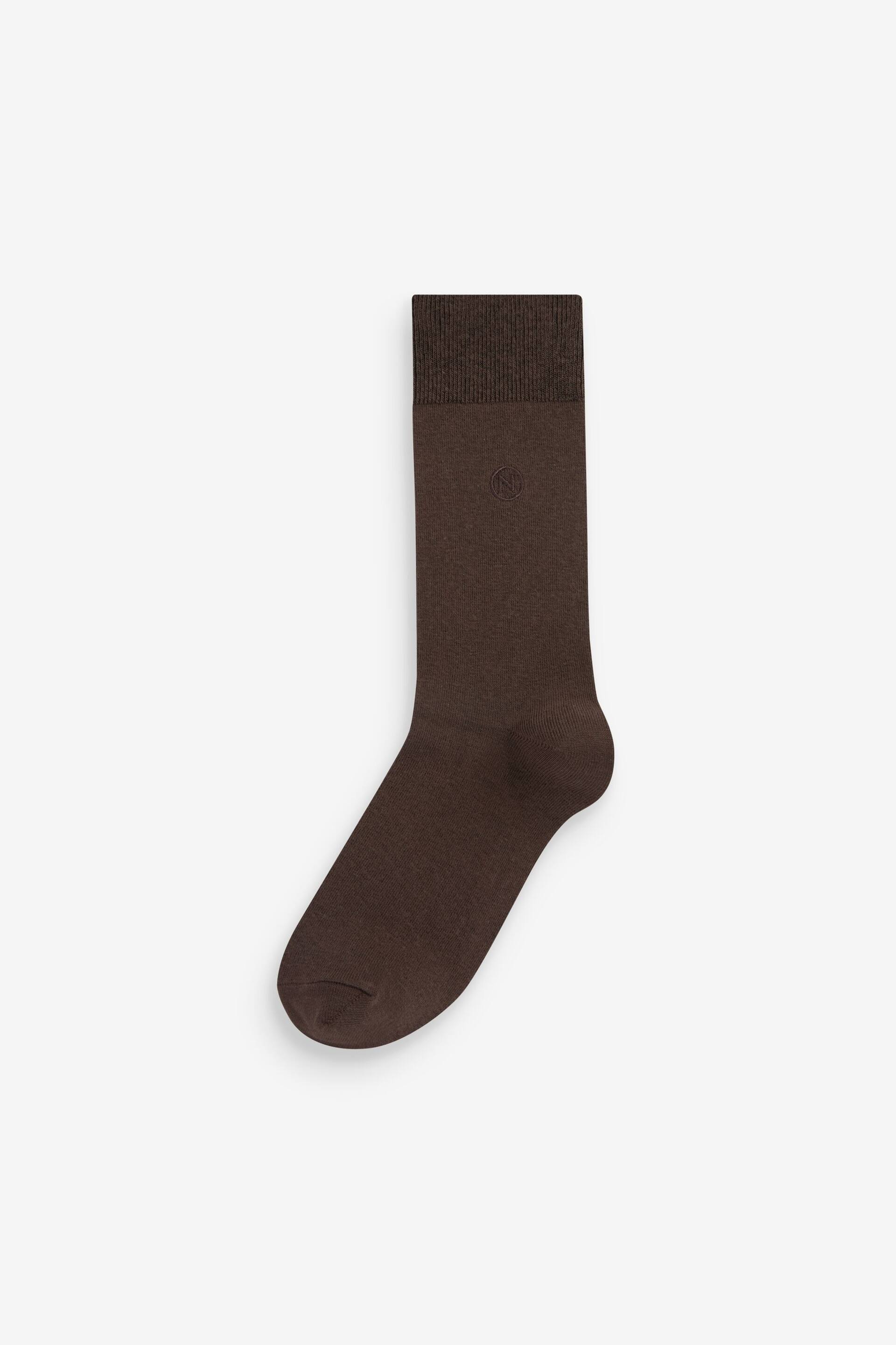 Neutrals 10 Pack Embroidered Lasting Fresh Socks - Image 5 of 14