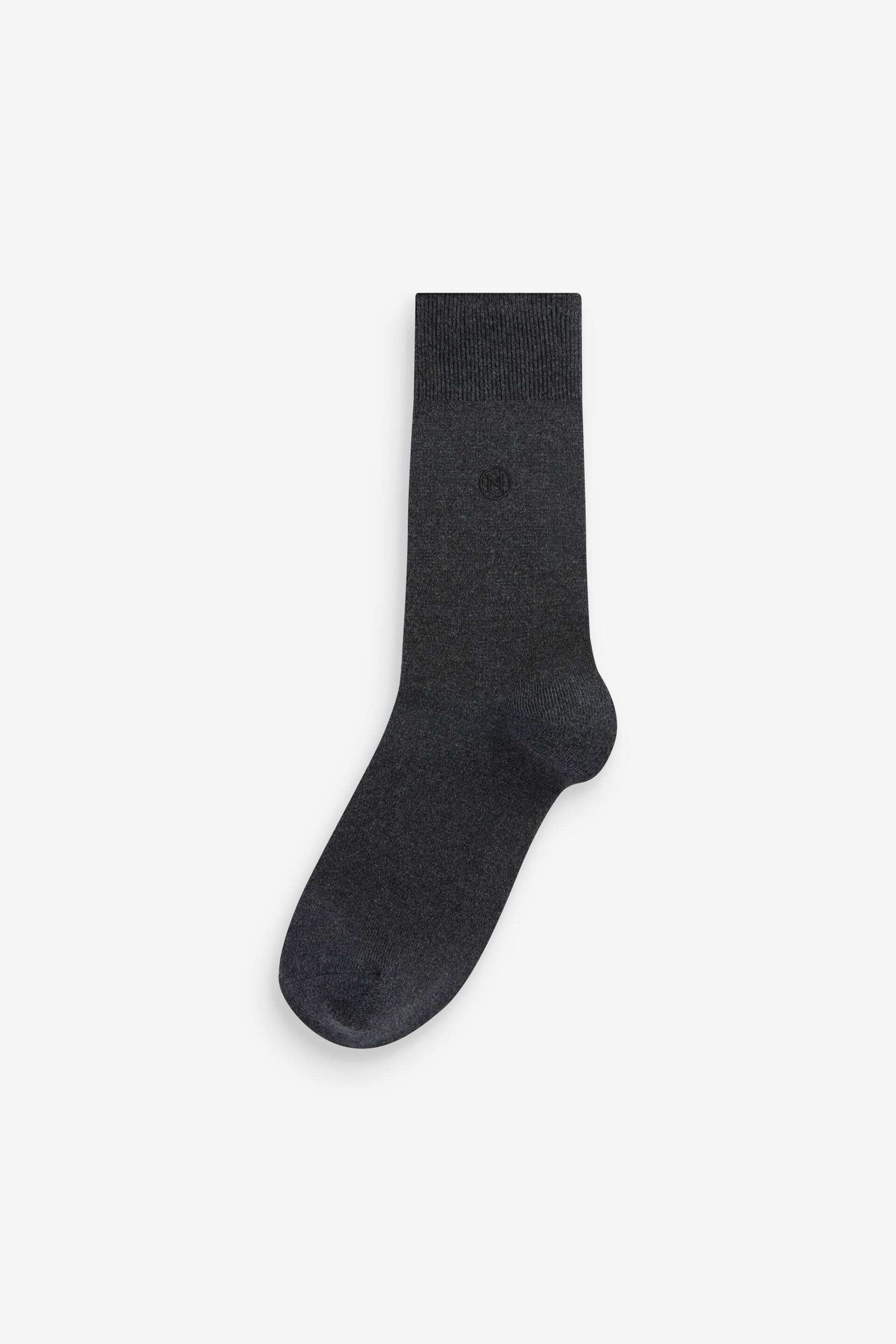 Neutrals 10 Pack Embroidered Lasting Fresh Socks - Image 6 of 14