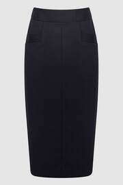 Reiss Navy Haisley Tailored Pencil Skirt - Image 2 of 5