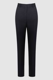 Reiss Navy Haisley Wool Blend Tapered Suit Trousers - Image 2 of 4