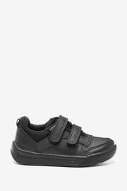 Black Strap Touch Fasten Wide Fit (G) School Trainers - Image 2 of 10