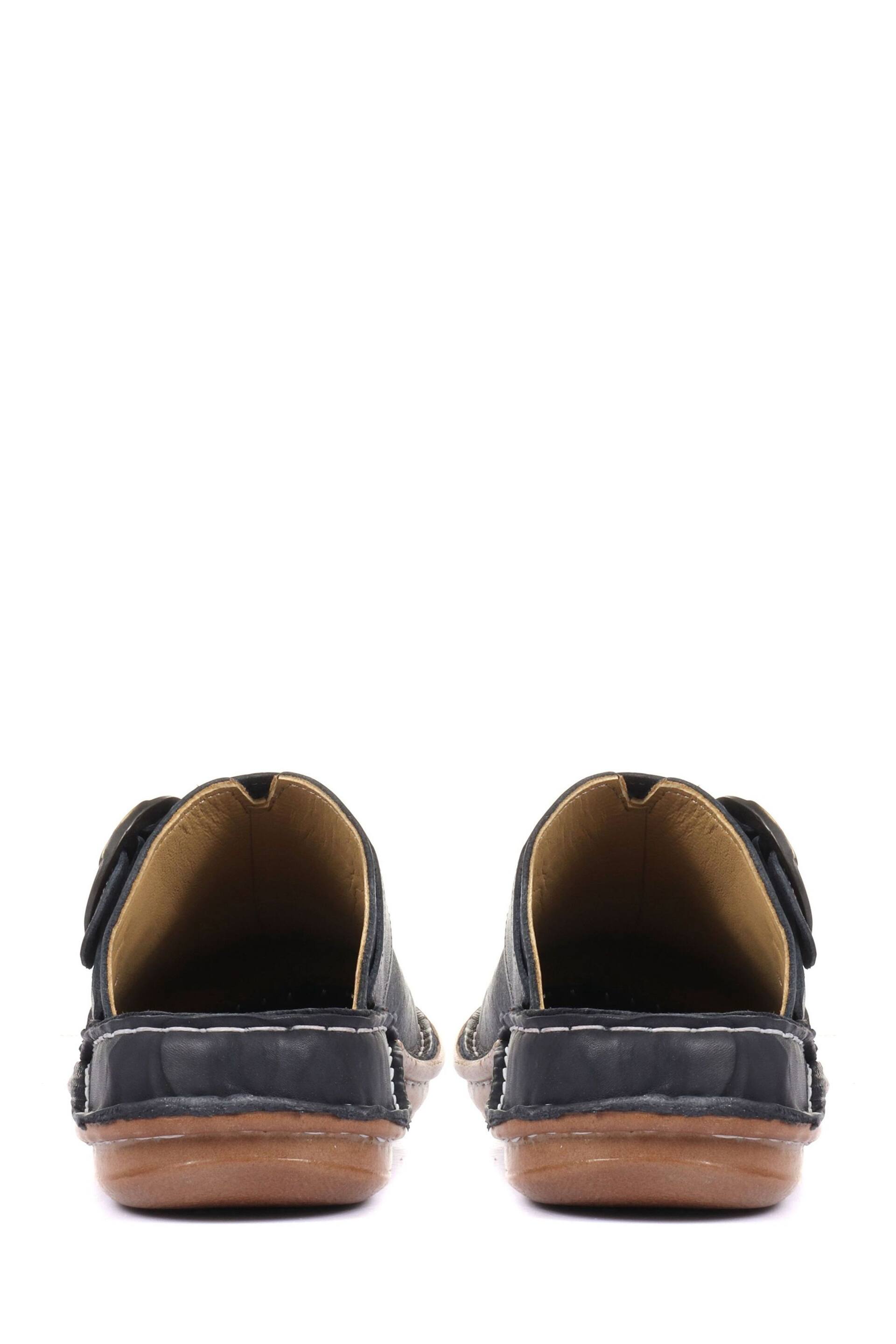 Pavers Navy Ladies Lightweight Leather Clogs - Image 3 of 5