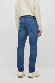BOSS Light Blue Maine Straight Fit Stretch Denim Jeans - Image 2 of 4