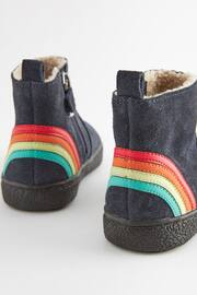 Navy Rainbow Wide Fit (G) Suede Chelsea Boots - Image 3 of 5