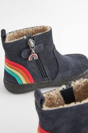 Navy Rainbow Wide Fit (G) Suede Chelsea Boots - Image 4 of 5