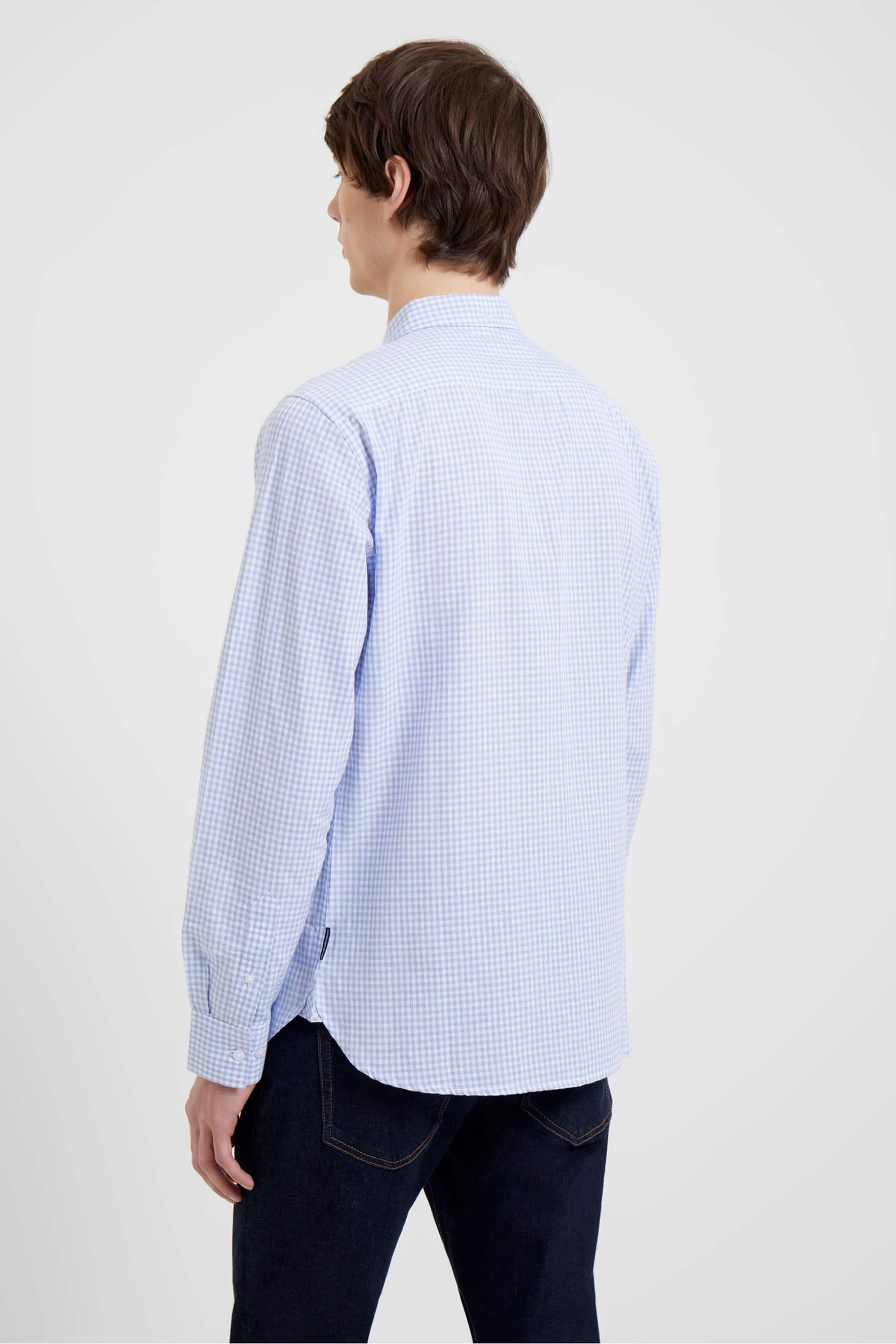 French Connection Sky Gingham Long Sleeve Shirt - Image 2 of 3