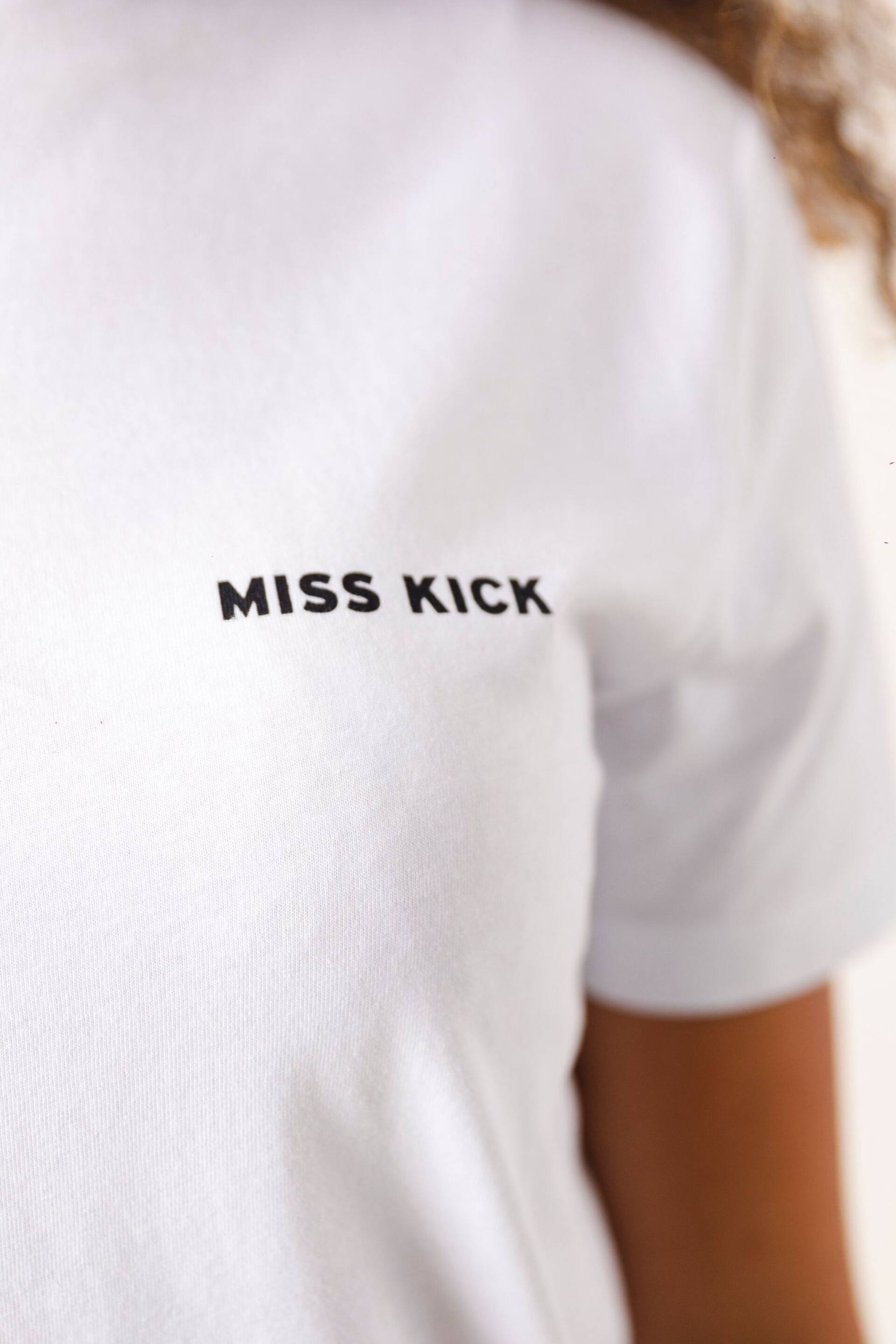 Miss Kick Womens Esme White T-Shirt - Image 3 of 4