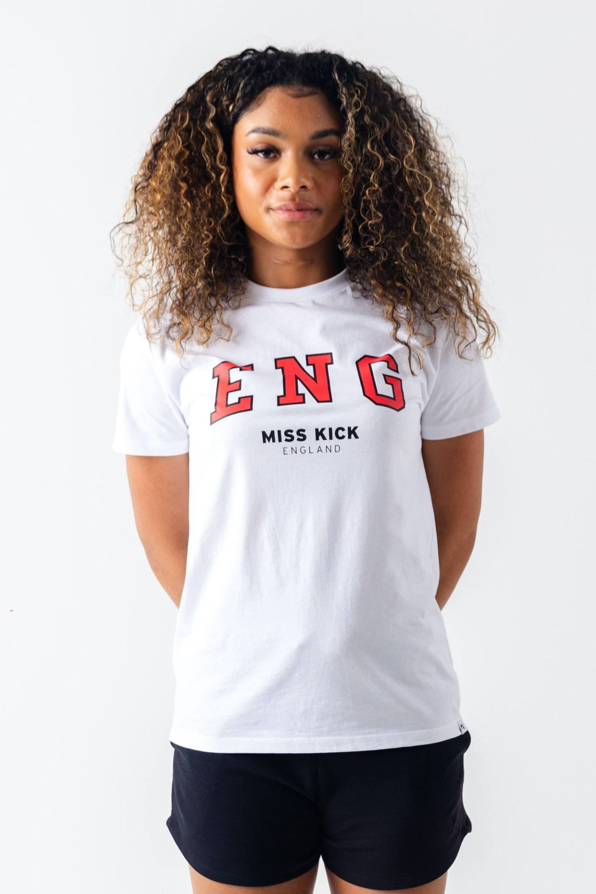 Miss Kick Womens Maya White T-Shirt - Image 1 of 4