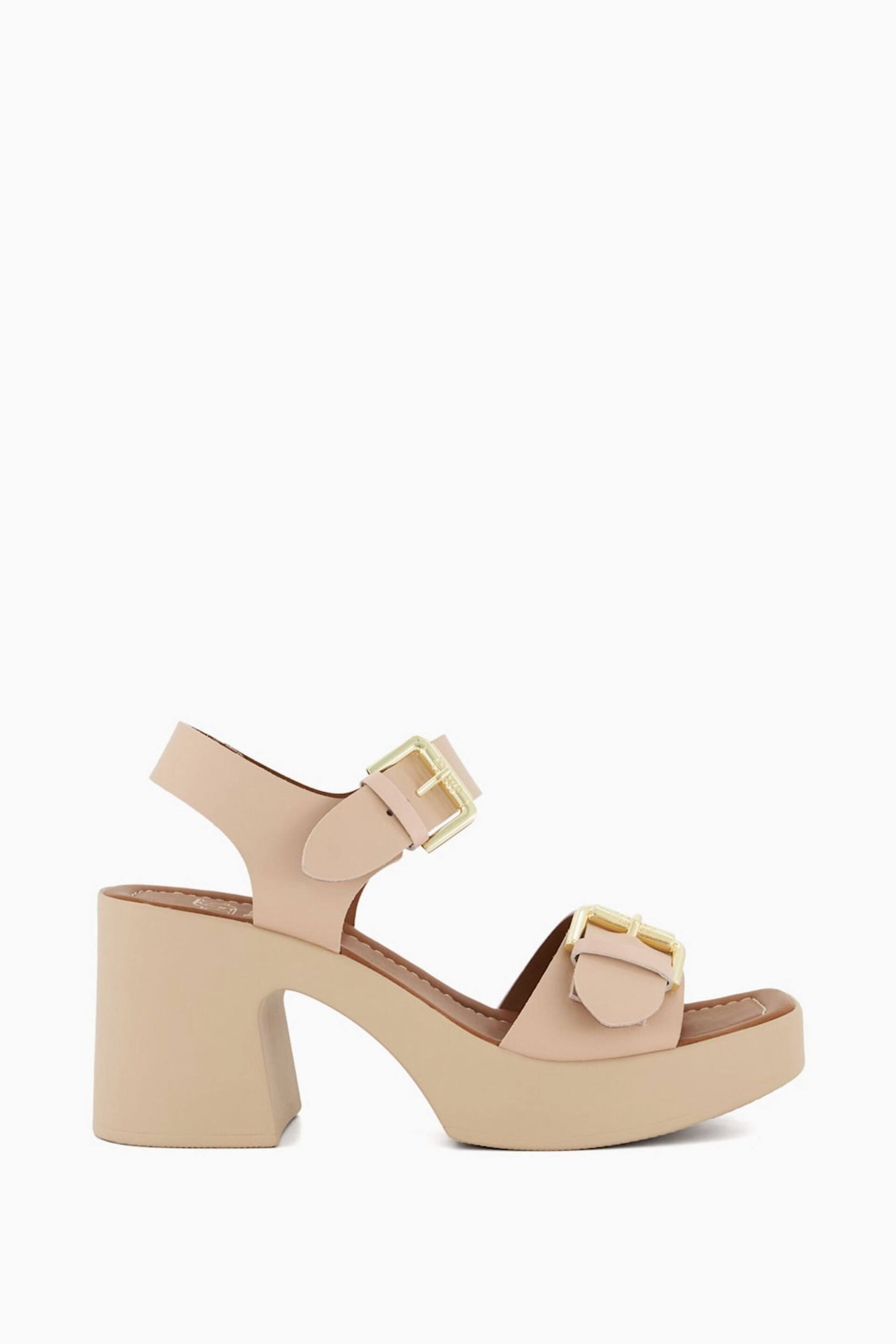 Dune London Pink Jenies Buckle Platform Sandals - Image 3 of 6