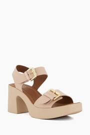 Dune London Pink Jenies Buckle Platform Sandals - Image 4 of 6