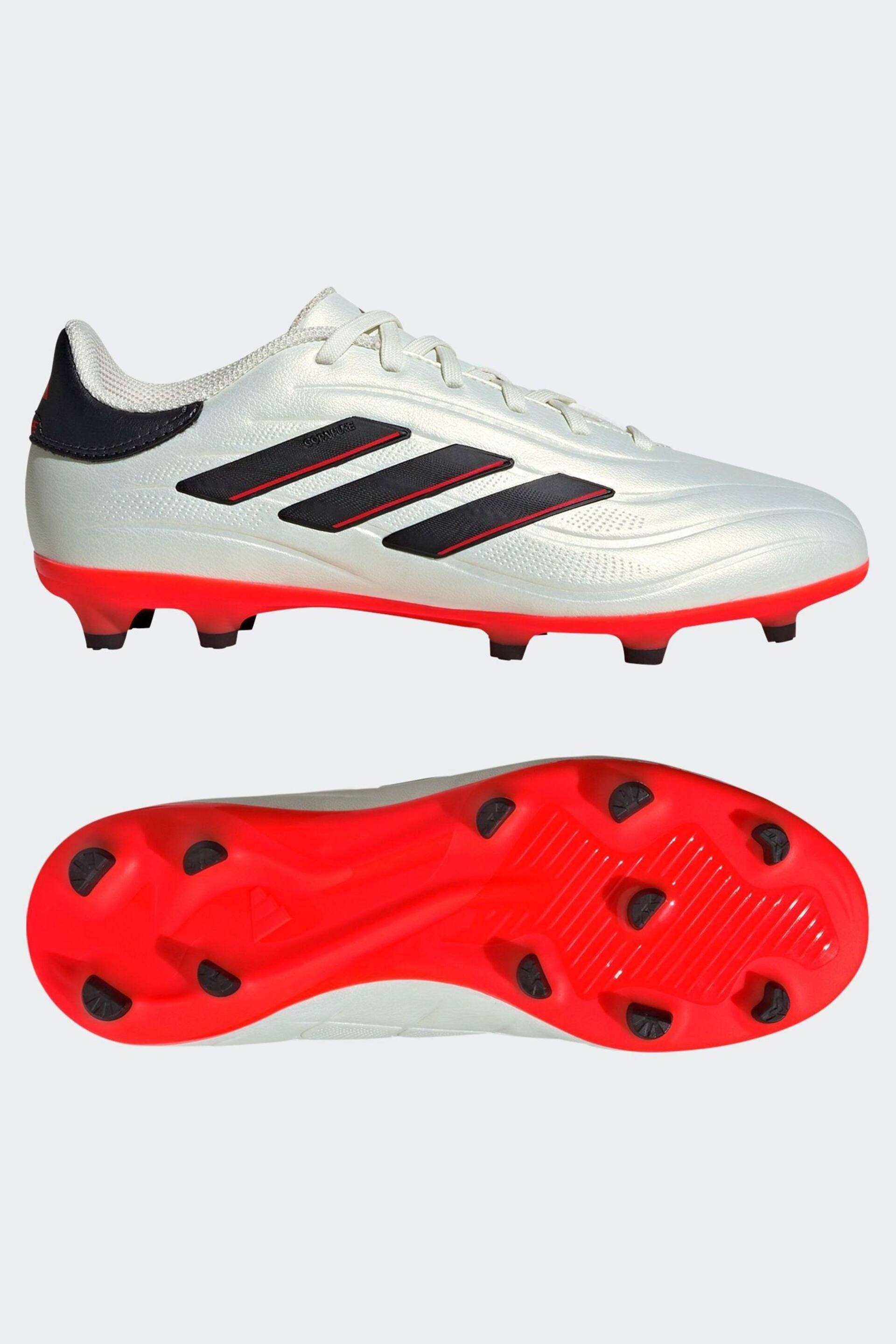 adidas Silver Football Copa Pure II League Firm Ground Kids Boots - Image 6 of 10