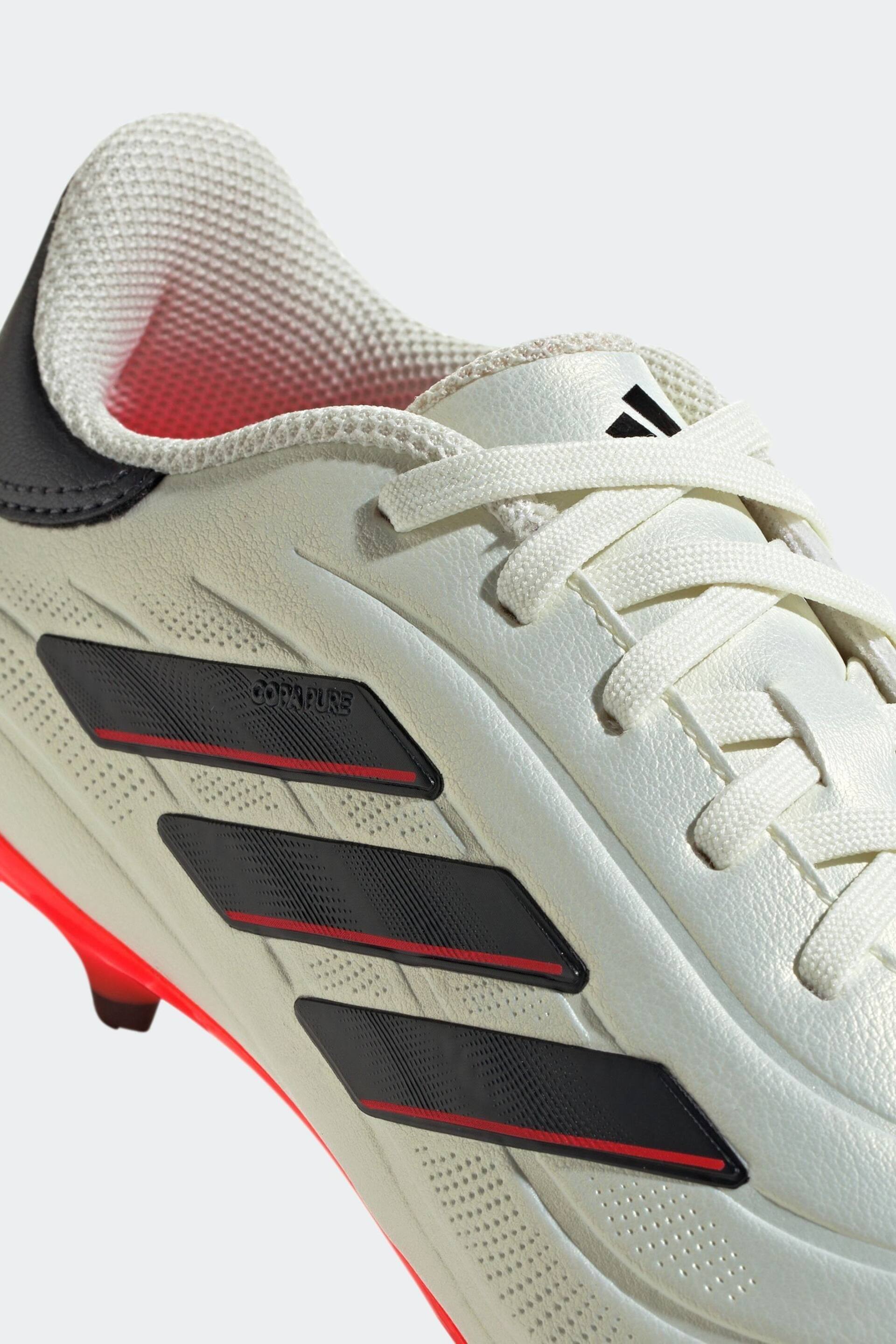 adidas Silver Football Copa Pure II League Firm Ground Kids Boots - Image 9 of 10