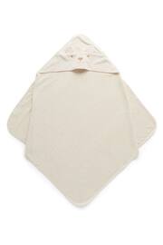 Purebaby Organic Cotton Neutral Cream Hooded Towel - Image 3 of 4