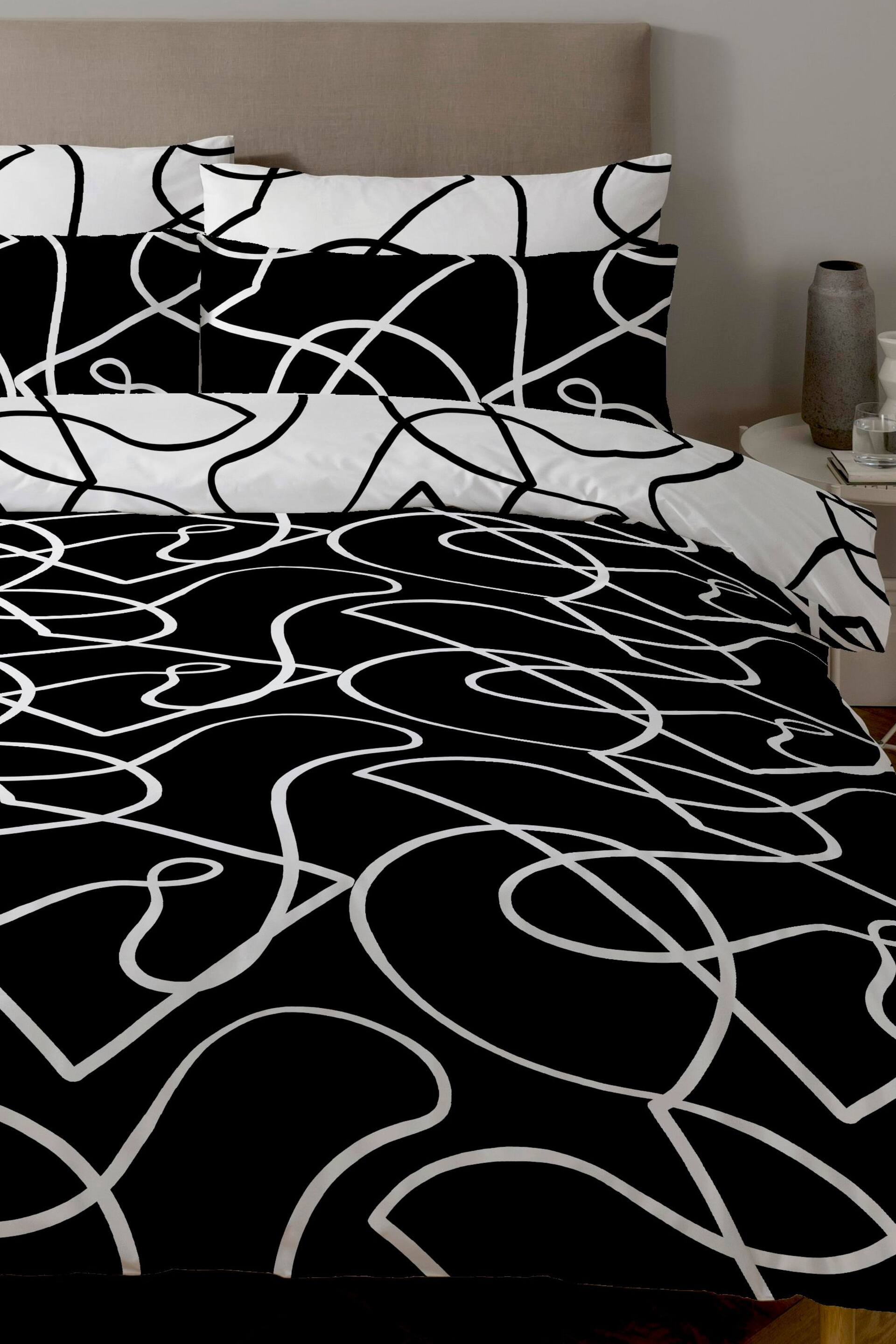 Copenhagen Home Monochrome Pablo Duvet Cover & Pillowcase Set - Image 1 of 4