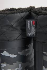Monochrome Camouflage Thinsulate™ Warm Lined Cuff Wellies - Image 5 of 8