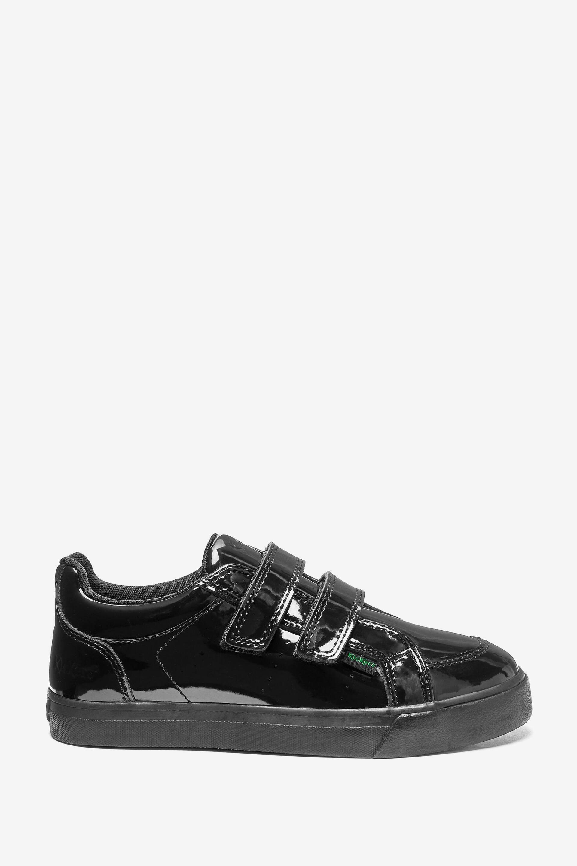 Kickers Junior Tovni Twin Strap Patent Leather Black Trainers - Image 1 of 8
