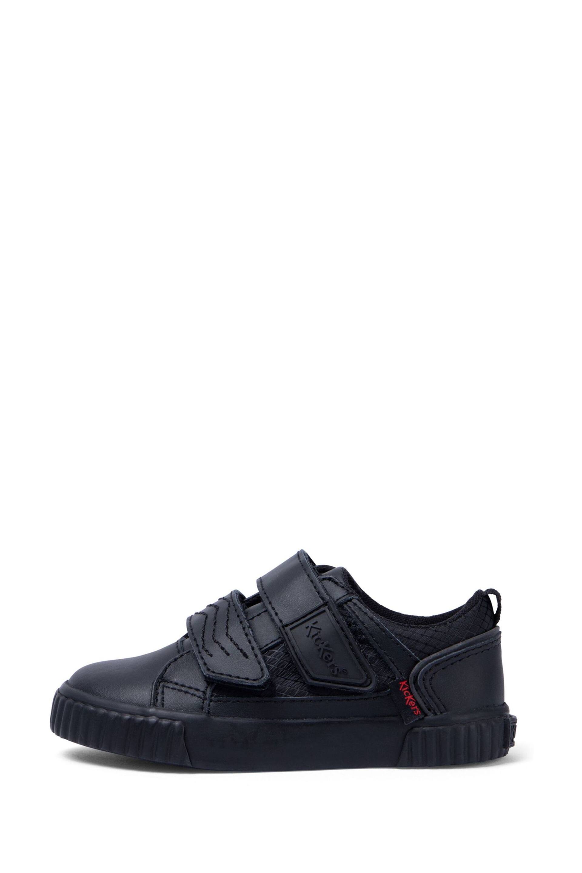 Kickers Infant Tovni Twin Flex Leather Black Trainers - Image 2 of 10