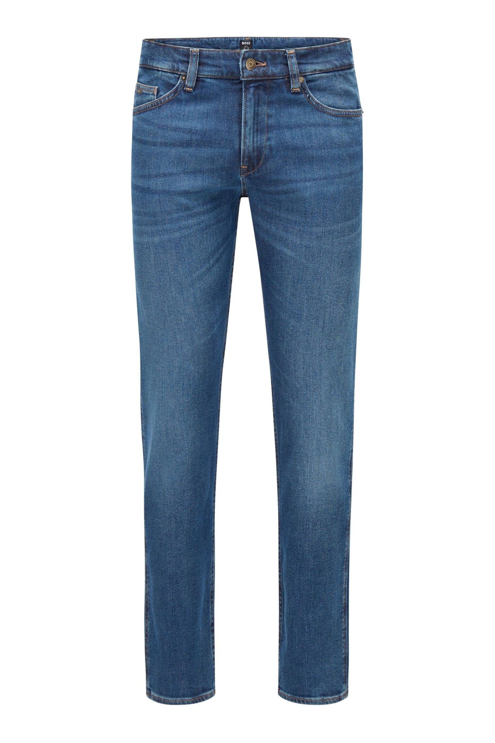 BOSS Mid Blue Delaware Slim Fit Stretch Jeans - Image 5 of 5