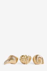 Set of 3 Gold Shell Ornaments - Image 5 of 5