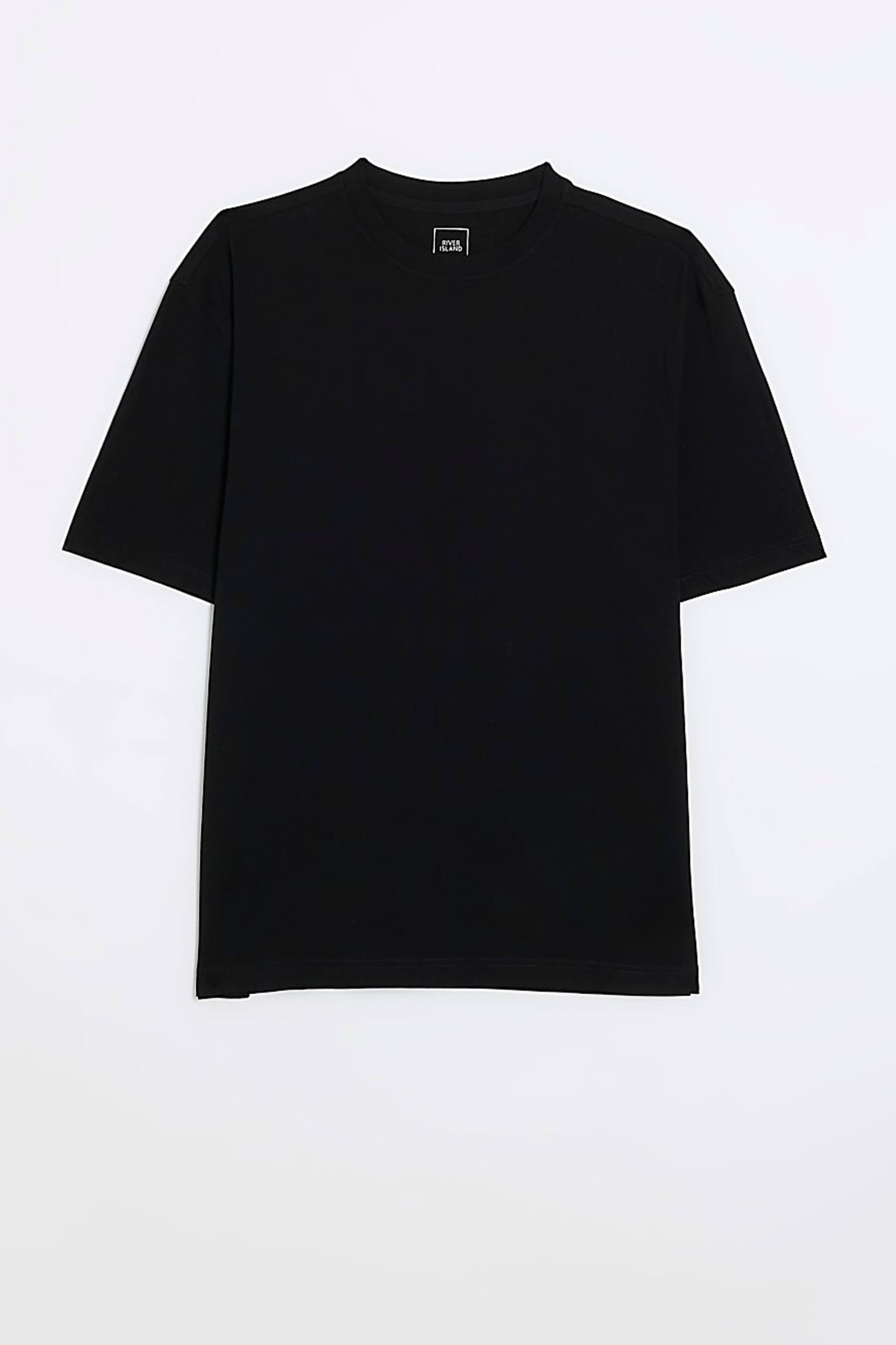 River Island Black Regular Fit T-Shirt - Image 5 of 6