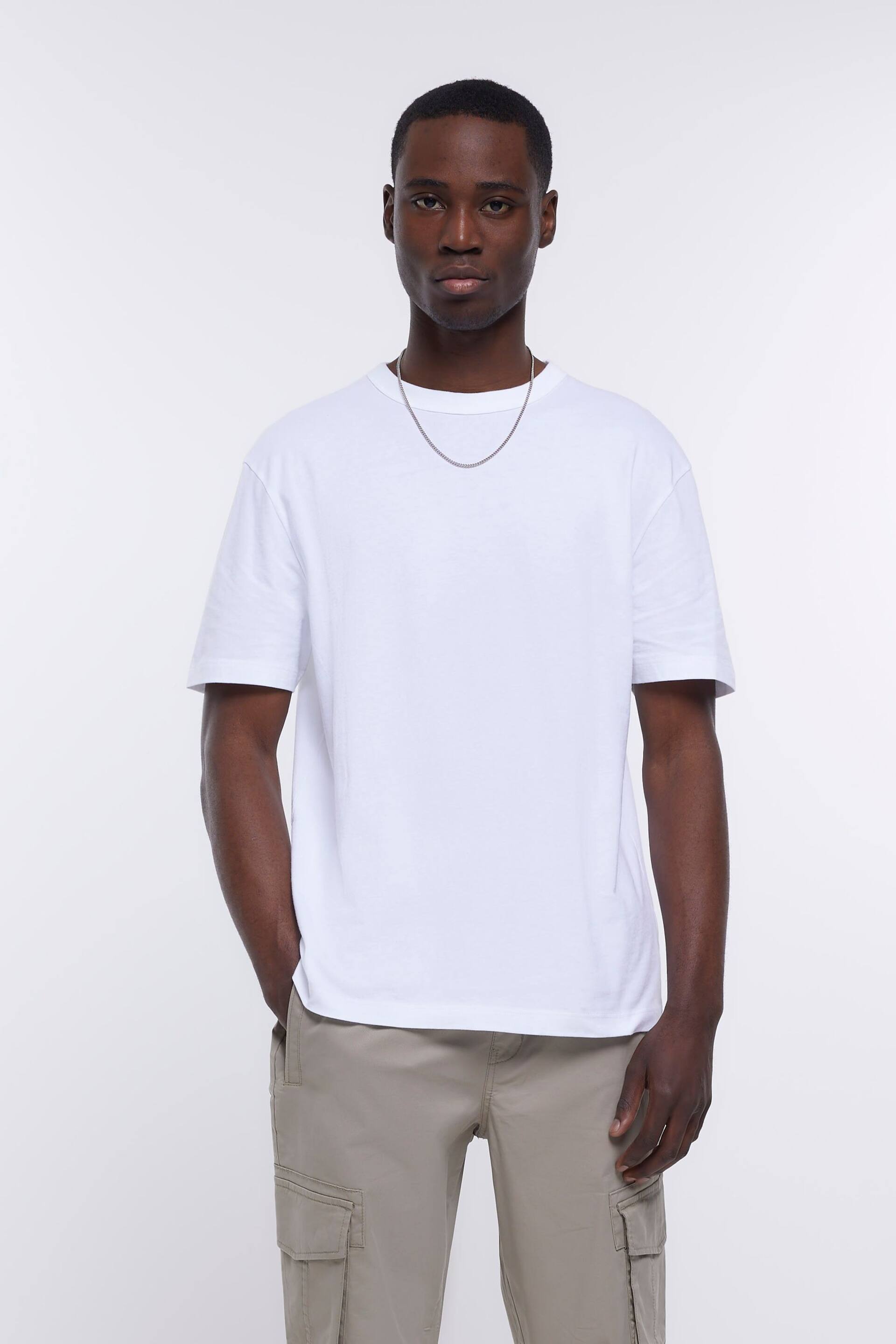 River Island White Regular Fit T-Shirt - Image 1 of 4