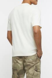 River Island White Chrome Regular Fit T-Shirt - Image 3 of 4
