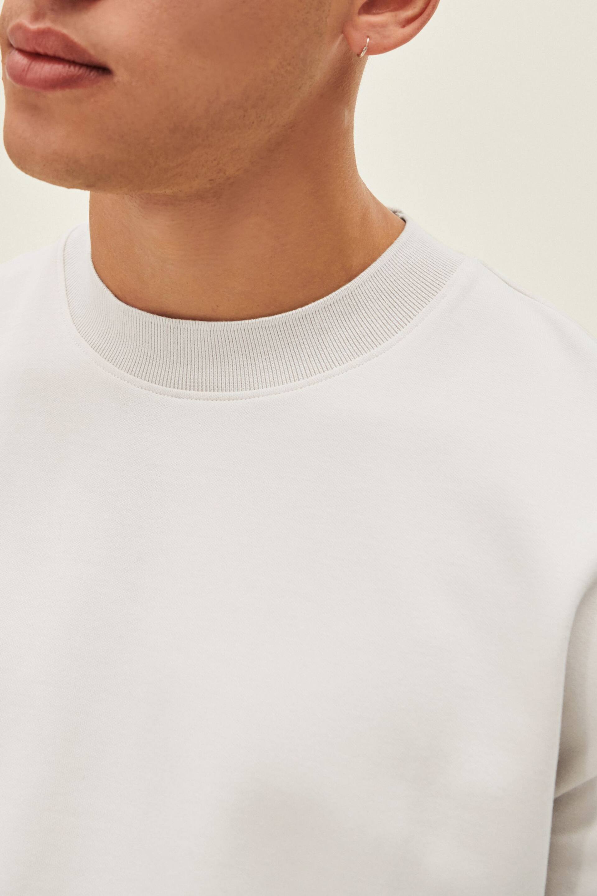 White Relaxed Fit Soft Touch Heavyweight T-Shirt - Image 4 of 7