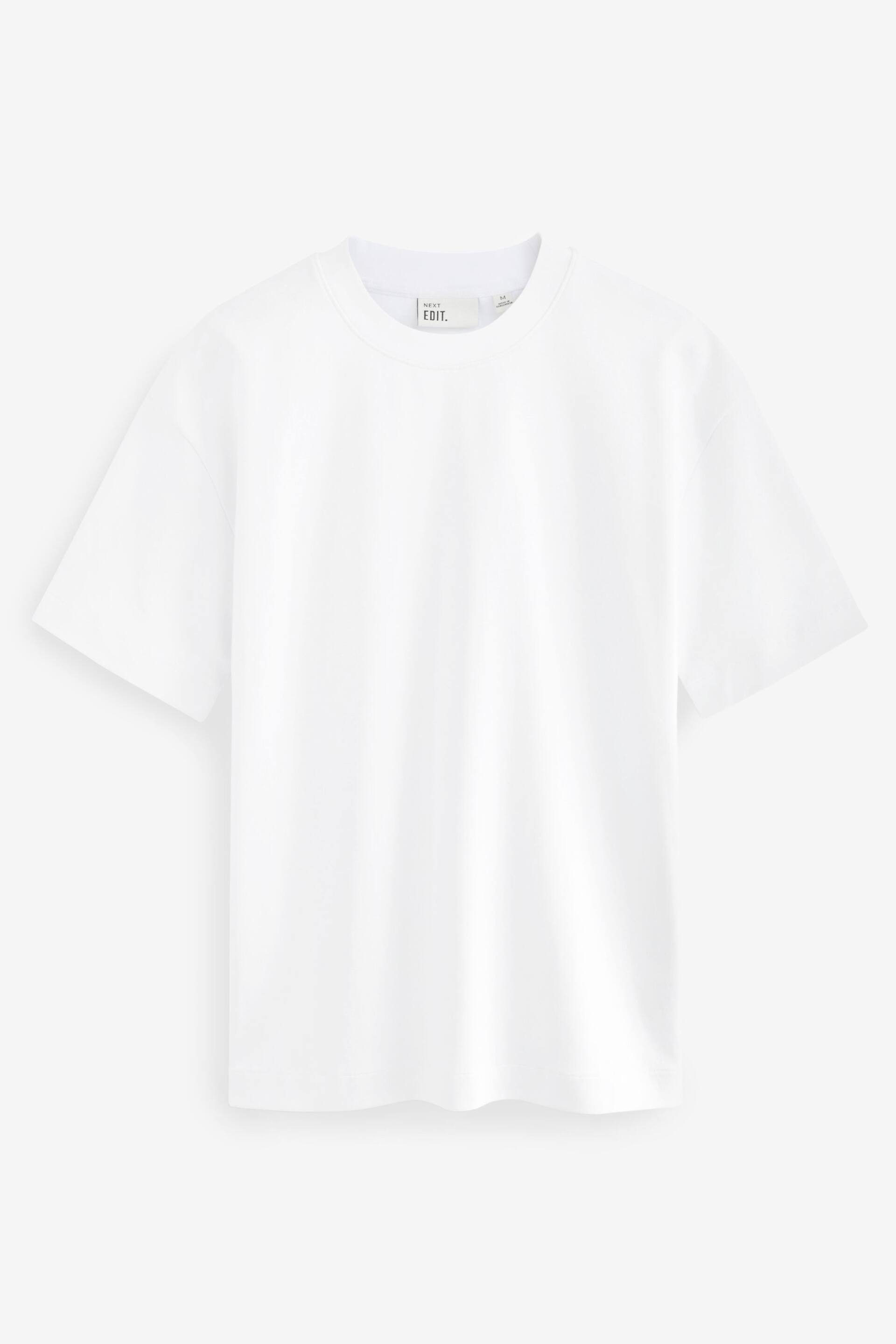 White Relaxed Fit Soft Touch Heavyweight T-Shirt - Image 5 of 7