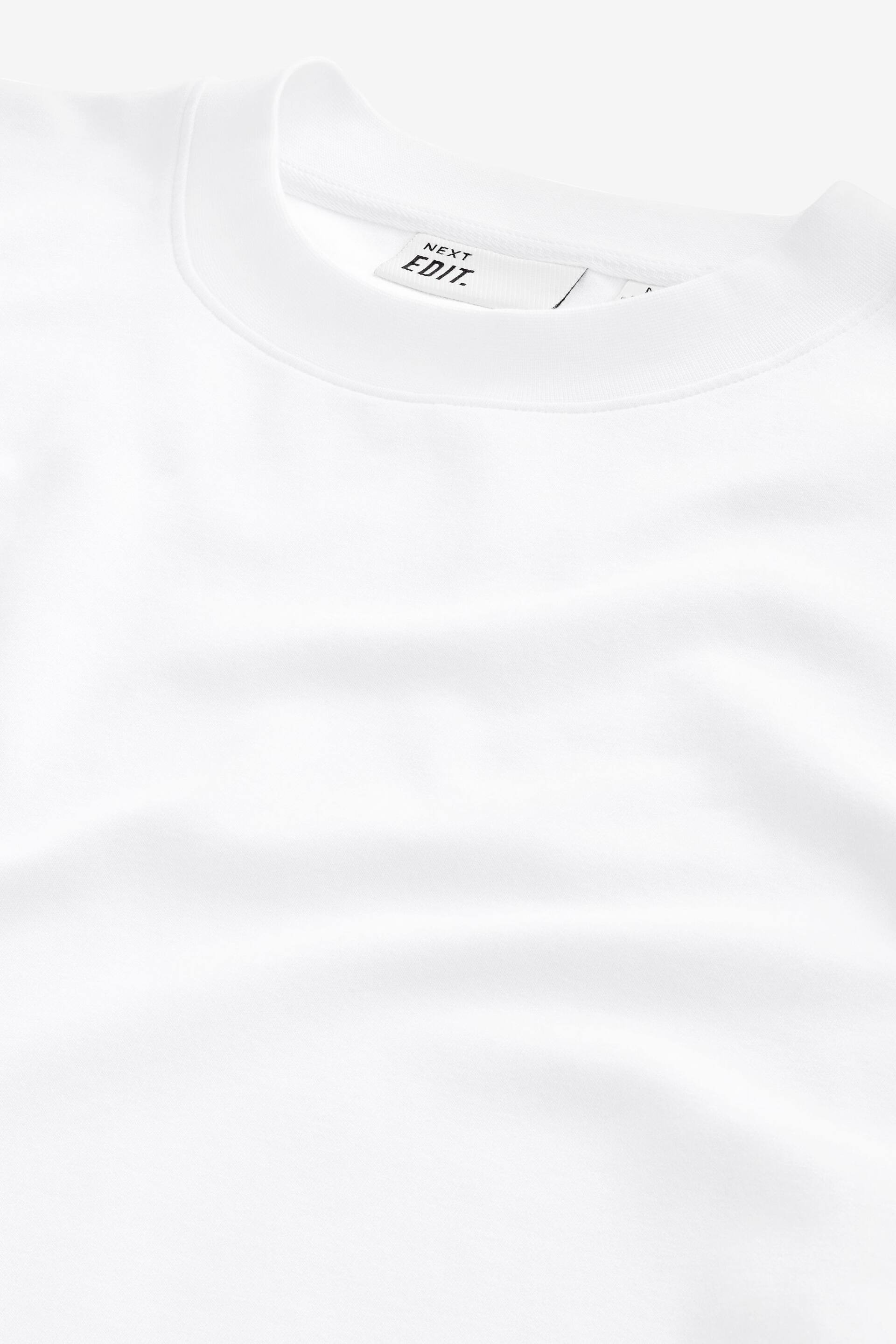White Relaxed Fit Soft Touch Heavyweight T-Shirt - Image 6 of 7