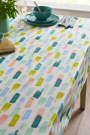 Multi Abstract Stripe Wipe Clean Table Cloth - Image 1 of 3