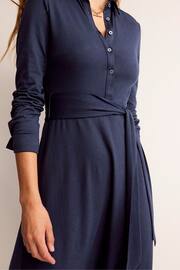Boden Blue Laura Jersey Midi Shirt Dress - Image 4 of 5
