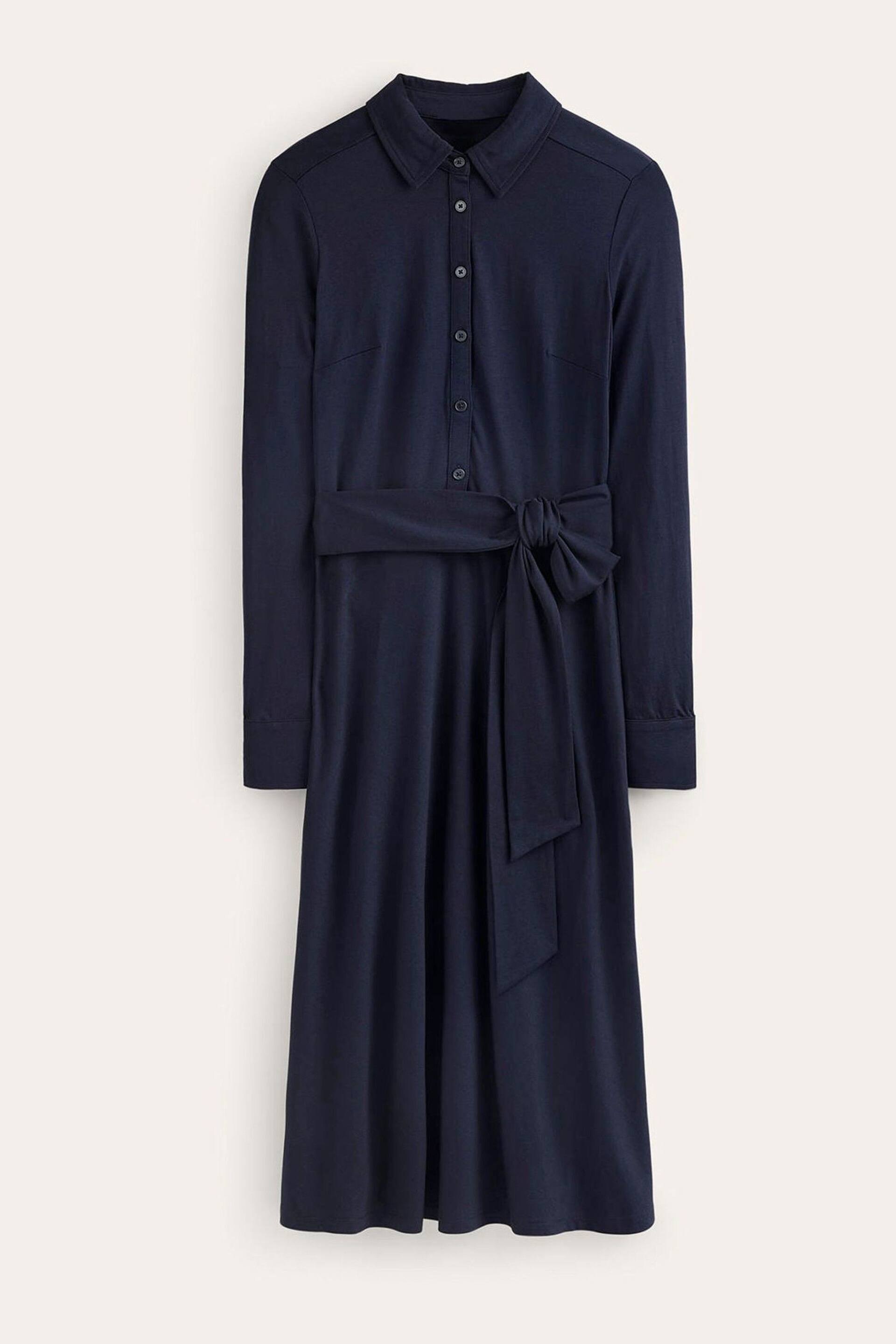 Boden Blue Laura Jersey Midi Shirt Dress - Image 5 of 5