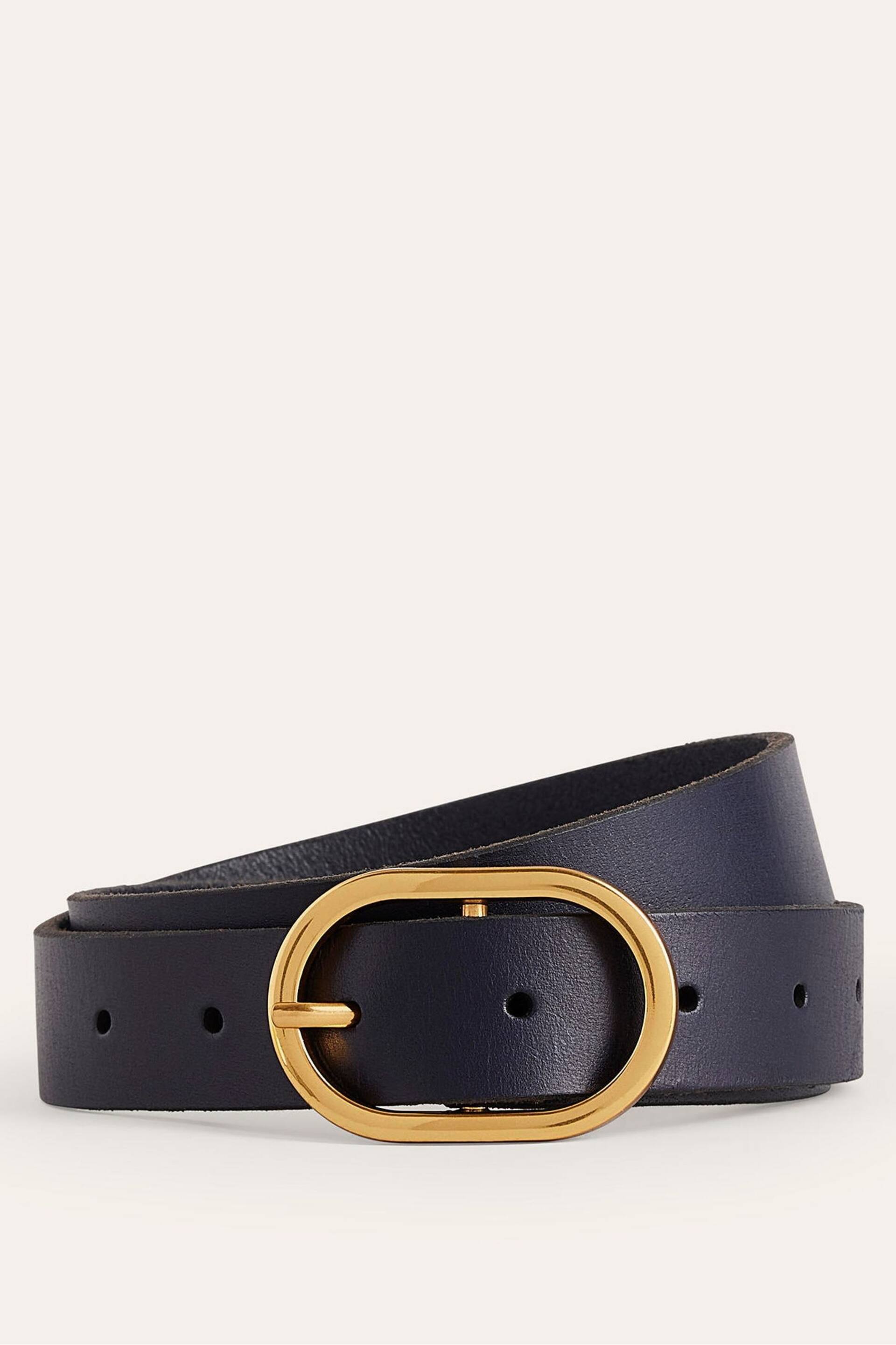 Boden Blue Classic Leather Belt - Image 1 of 3