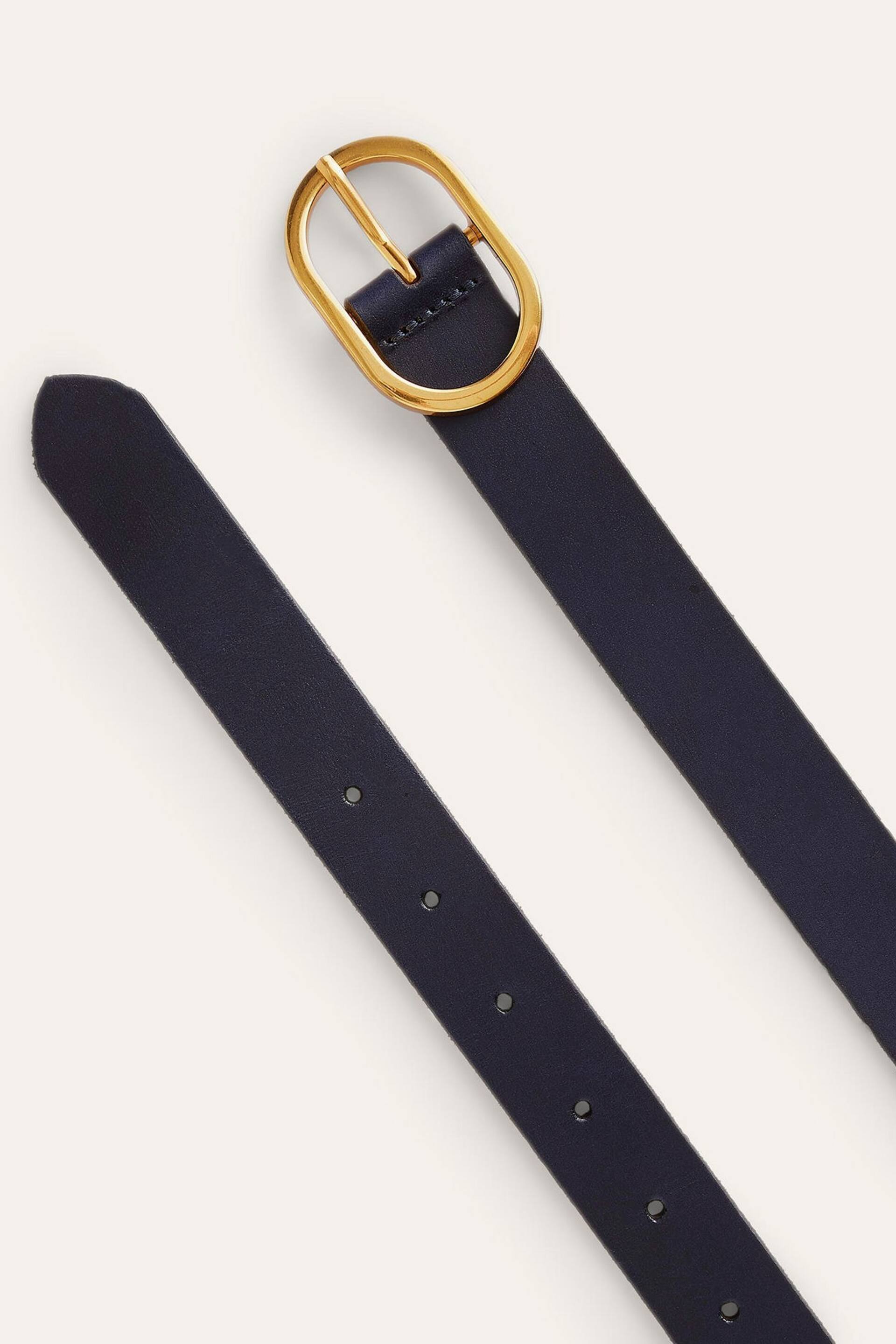 Boden Blue Classic Leather Belt - Image 2 of 3