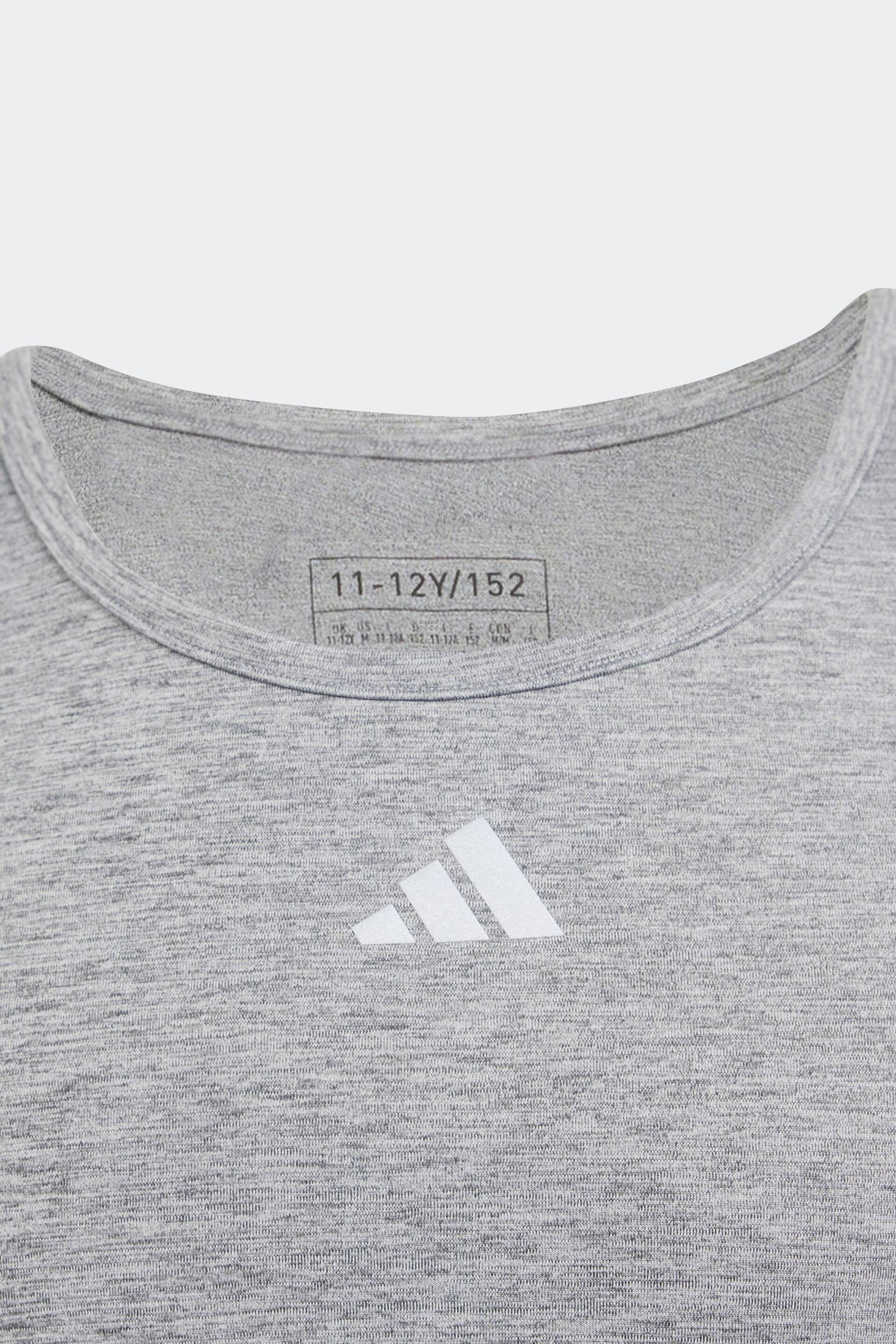 adidas Grey Kids Luxe Crop Top - Image 4 of 5