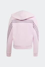 adidas Pink Sportswear Future Icons 3-Stripes Full-Zip Hoodie - Image 2 of 5