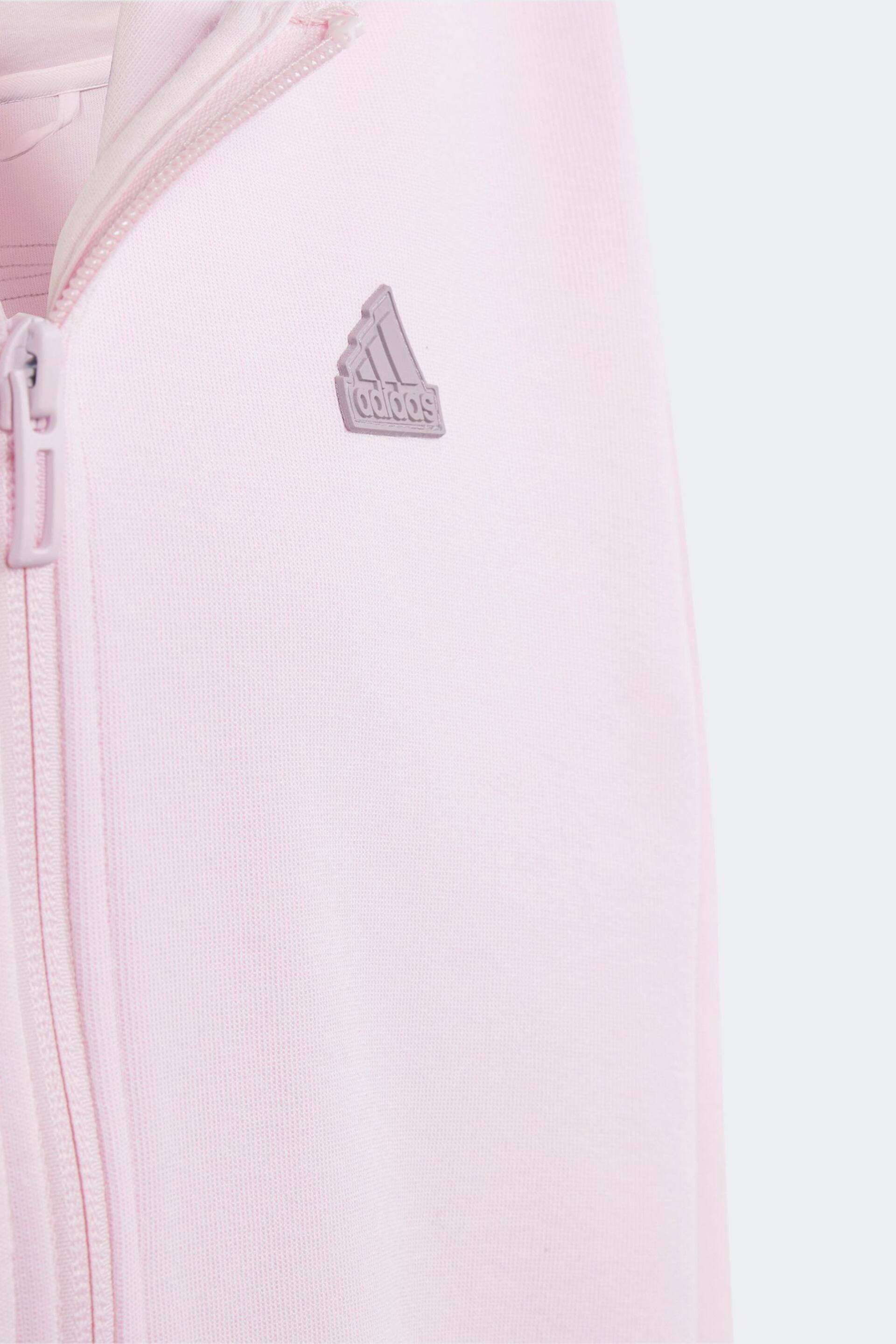 adidas Pink Sportswear Future Icons 3-Stripes Full-Zip Hoodie - Image 3 of 5