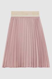 Reiss Pink Ezra Junior Pleated Elasticated Skirt - Image 2 of 6