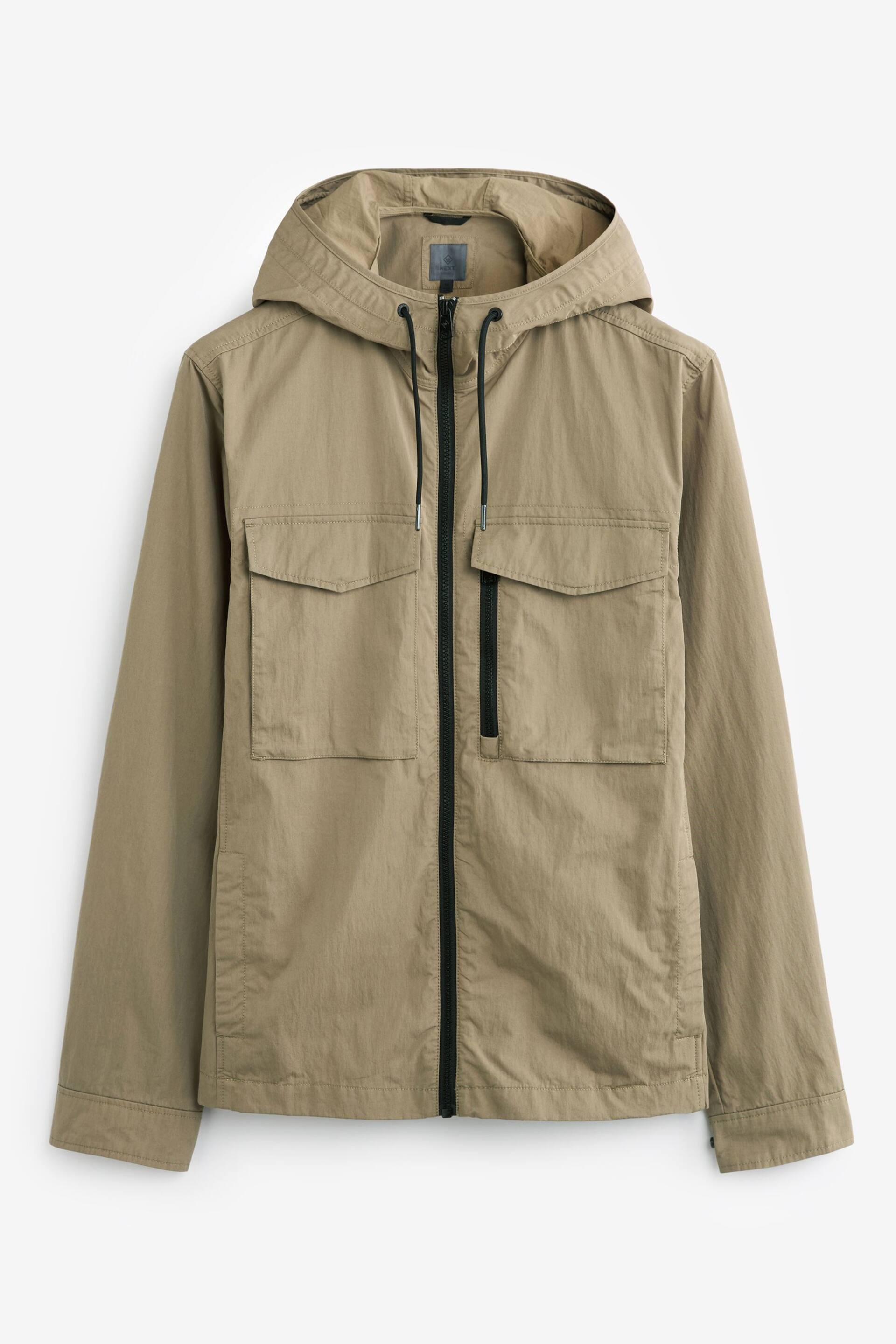 Natural Hooded Utility Shacket - Image 8 of 11