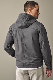 Slate Grey Hooded Utility Shacket - Image 3 of 14