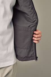 Slate Grey Hooded Utility Shacket - Image 8 of 14